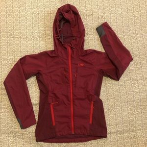 Outdoor Research weatherproof raincoat from REI. Size XS
